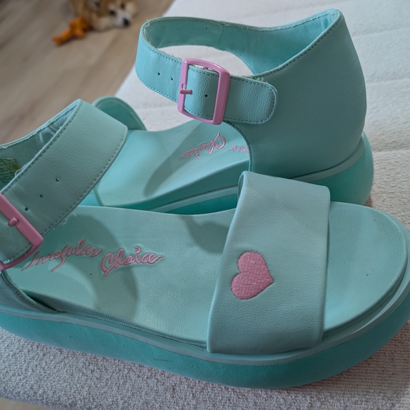 Irregular Choice Mint Green Platform Sandals - Picture 3 of 7